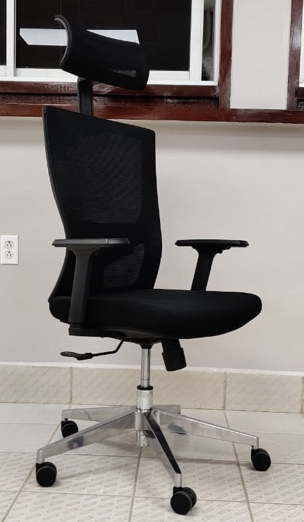 Chair Office Black with Head Rest H-008A