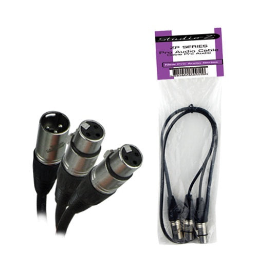 STUDIO Z Lead Xlr Male to 2 Xlr Female 3' ZP-YXLRMXLRFD-3 Y-TYPE