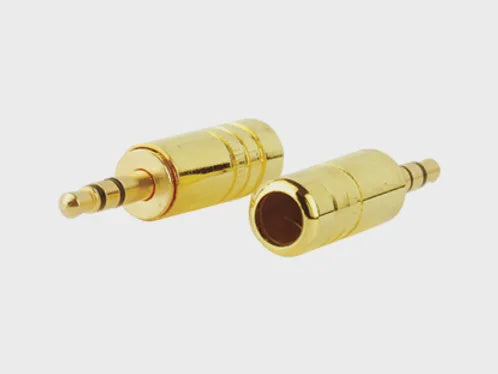 NIPPON AMERICA Plug 1 3.5MM Male Stereo P-106S-G Gold 2PCS Metal Na