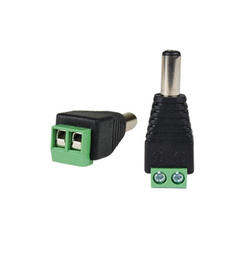 NIPPON AMERICA Security Plug DC Male CC-TERM12 with Screw 2.1 X 5.5 X 9MM Na Pair