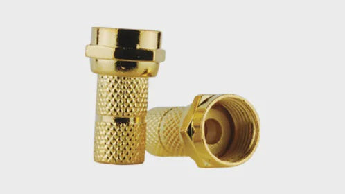 NIPPON AMERICA F Connector RG59 NF-6G 2PCS Pack SCREW-ON Gold