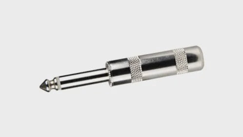 STUDIO Z Plug 1 1/4" Male Mono Silver Metal X-571G