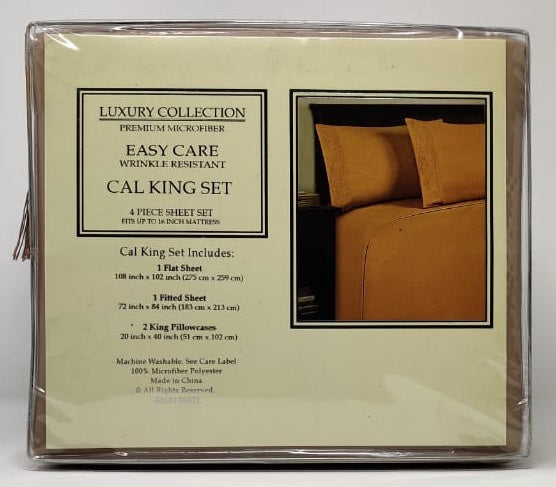 LUXURY COLLECTION Bedsheet Set King 4-PIECE Easy Care