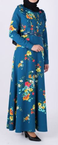 OZ DUMAN Dress Floral Green Plus Size