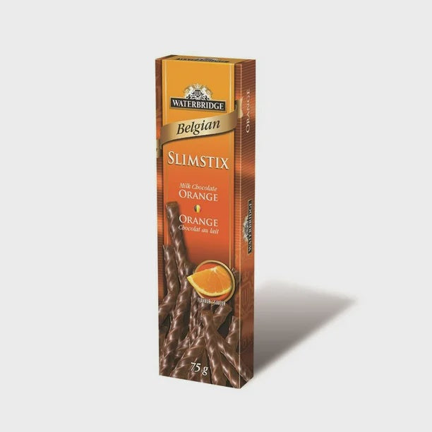 WATERBRIDGE Belgian Slimstix Milk Chocolate Orange 75G