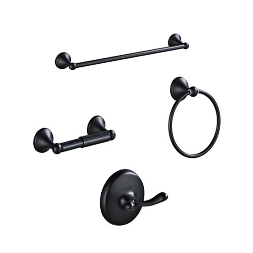 KIOTTO Bathroom Accessories Set 4PCS Matt Black GNW-PC4001MB