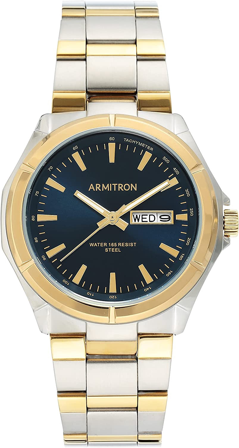 ARMITRON Watch Men's Bracelet Gold Navy 5405NVTT