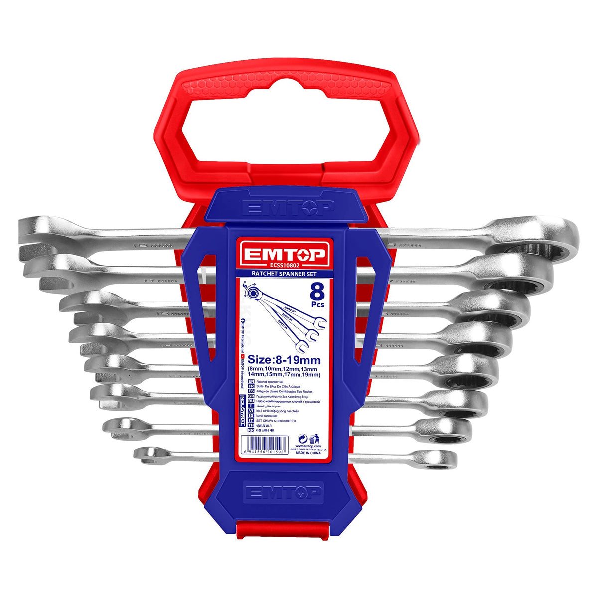 EMTOP Spanner Set 8PCS ECSS10802 Ratchet