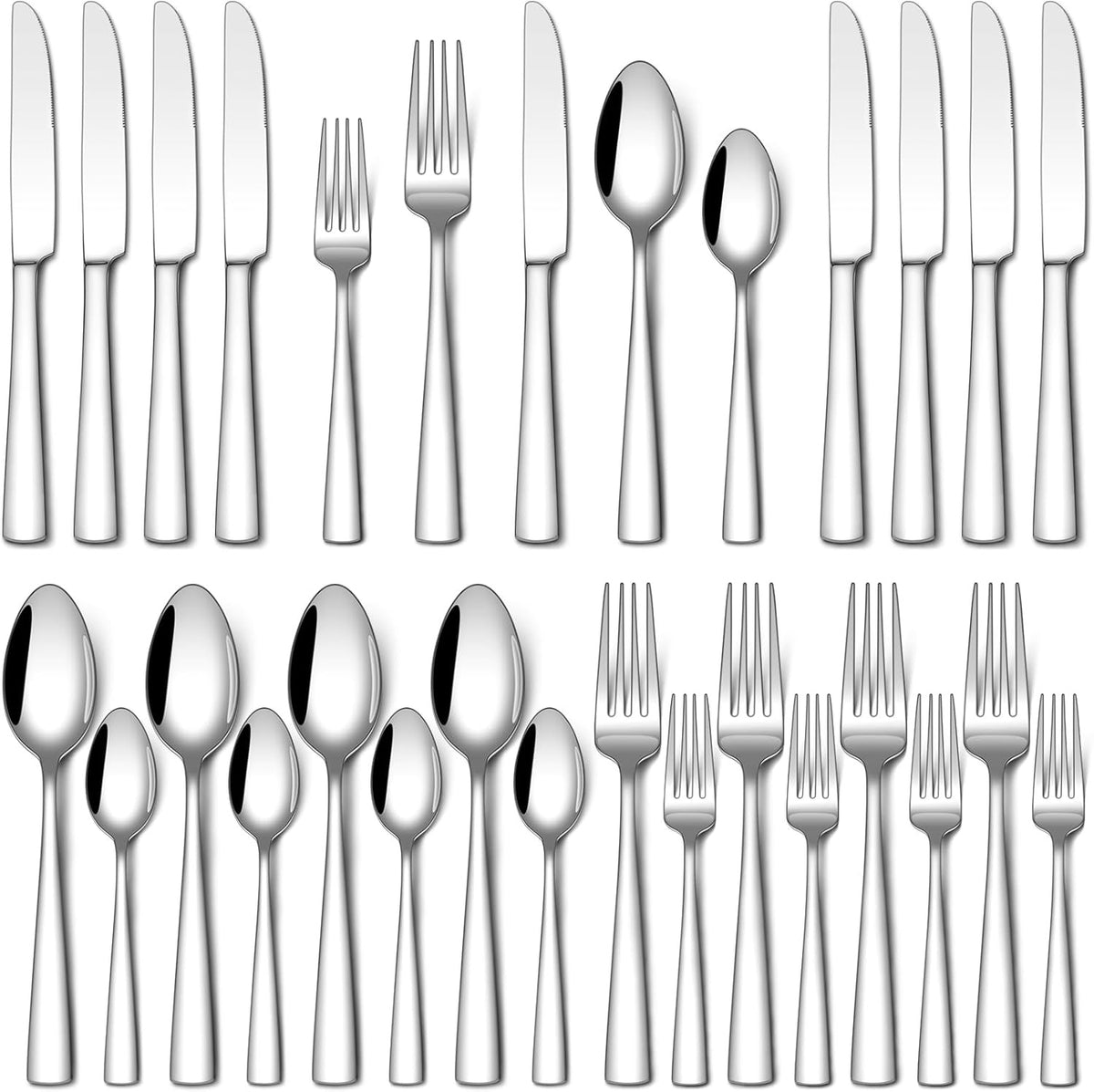 STAPAVA Cutlery Set Stainless Steel 20PCS Mirror Finish Utensil