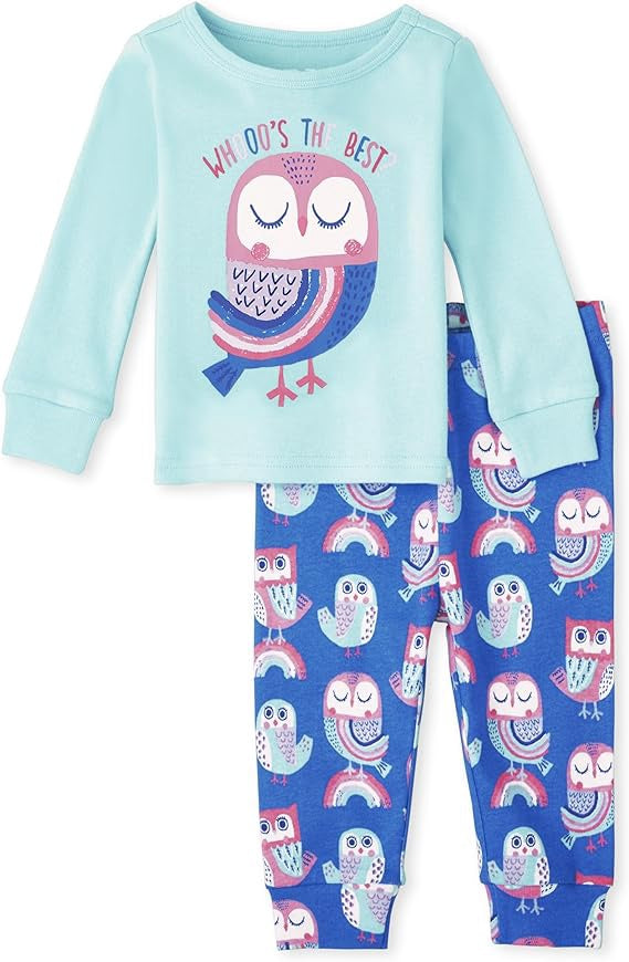 THE CHILDREN'S PLACE Kids Pj Children's Place Blue Owl 2PC