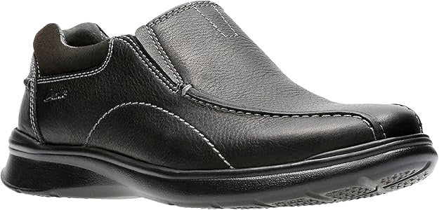 CLARKS Footwear Men's Cotrell Step SLIP-ON Loafer Black Oily