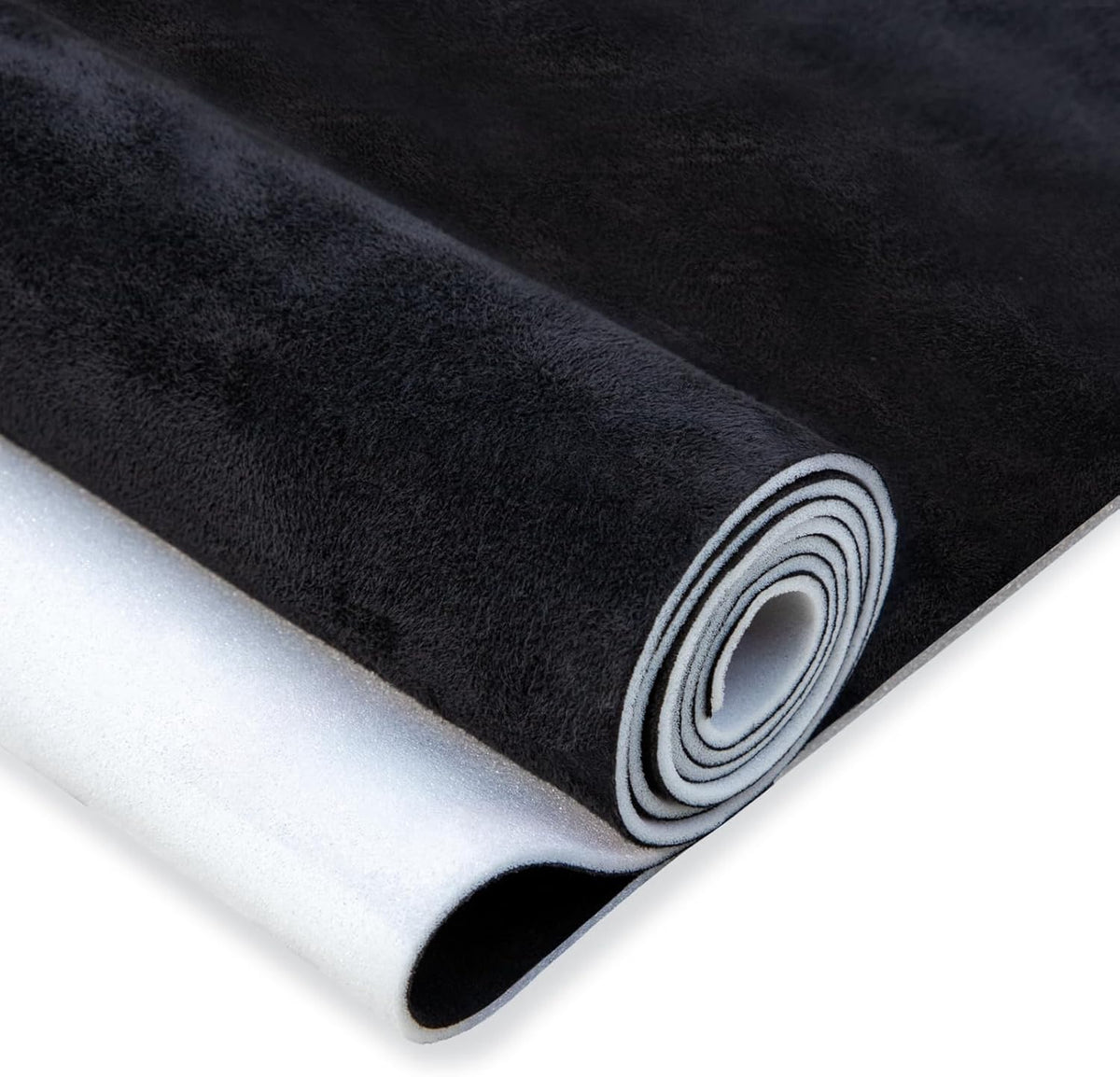 Car Auto Headliner Fabric 98"L X 60"W Black Suede with Foam Backing Hiksuky