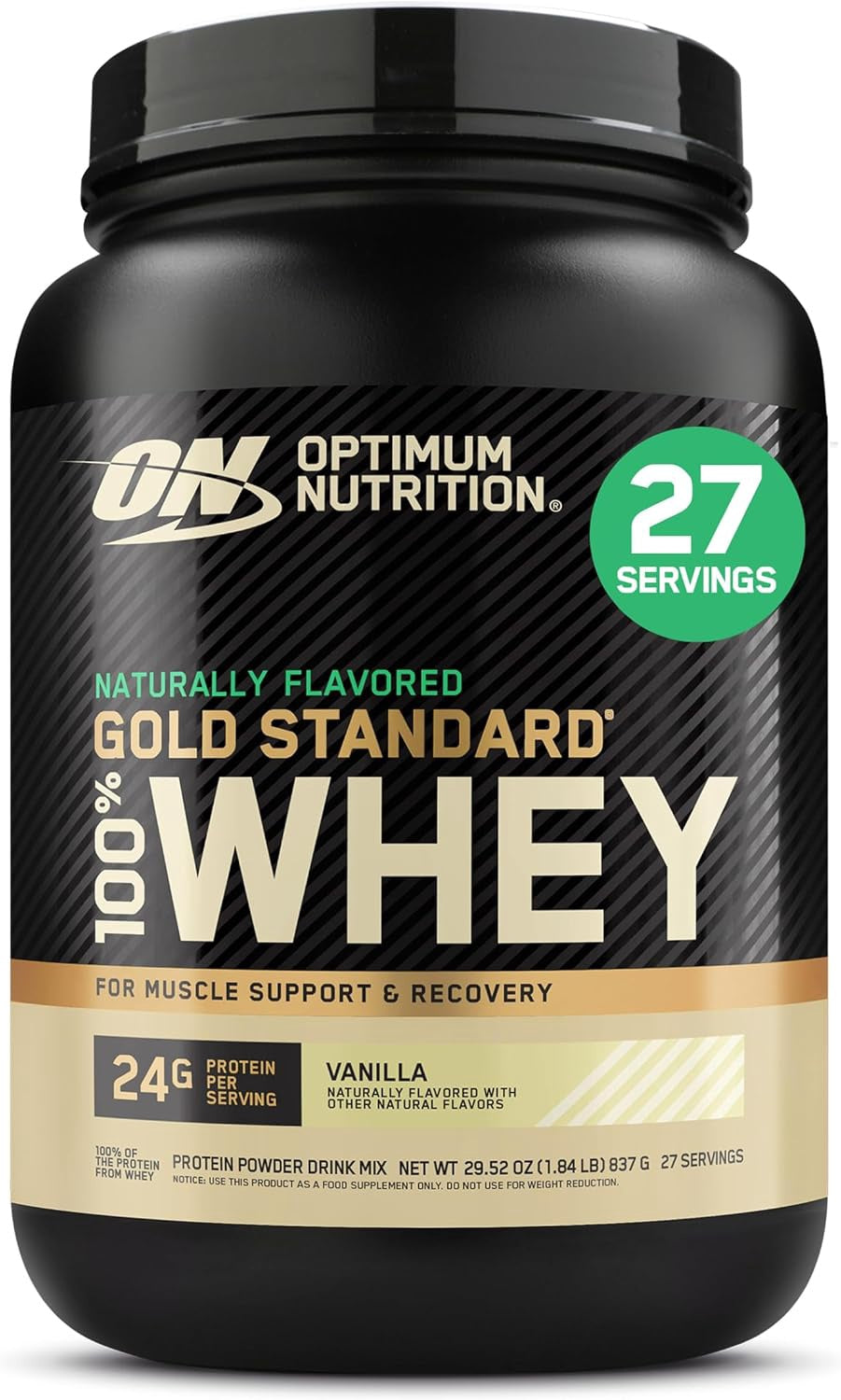 OPTIMUM NUTRITION Supplement Gold Standard Whey Protein Powder Vanilla 1.9LB