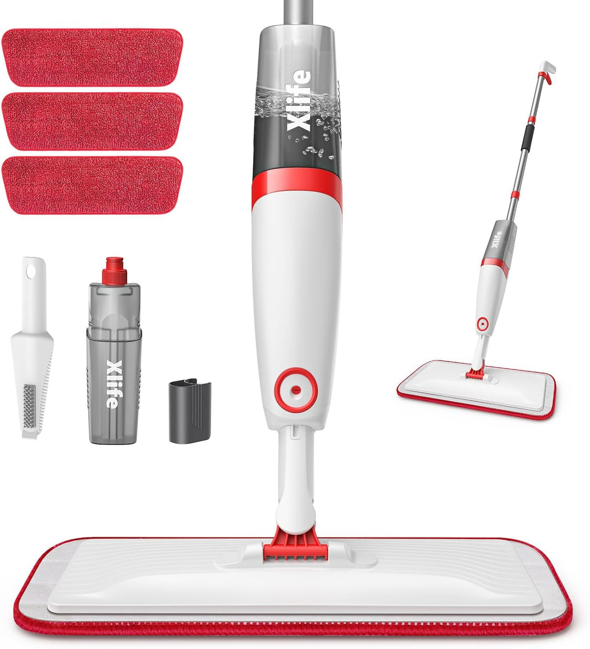 Spray Mop Xlife with 3PC Reusable Pads