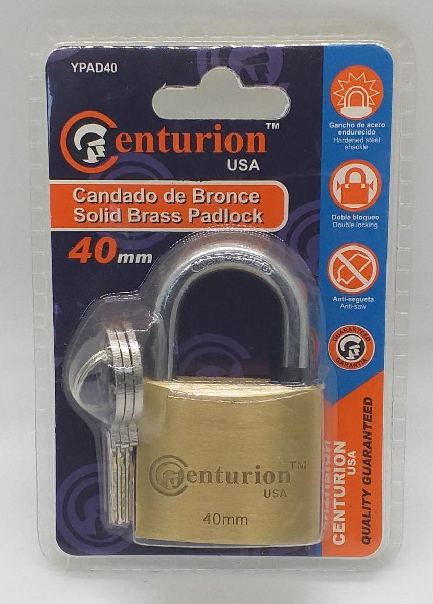 CENTURION Padlock 1PC 40MM Brass YPAD40