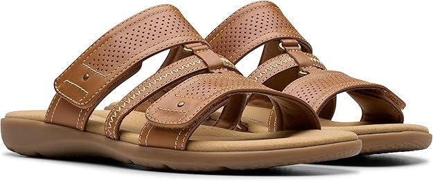 CLARKS Footwear Elizabelle Ave Sandal Tan / Off White