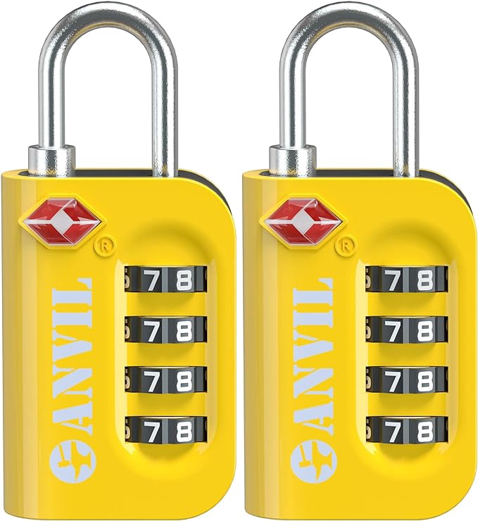 Travel Lock Anvil Tsa Luggage 2PACK Yellow
