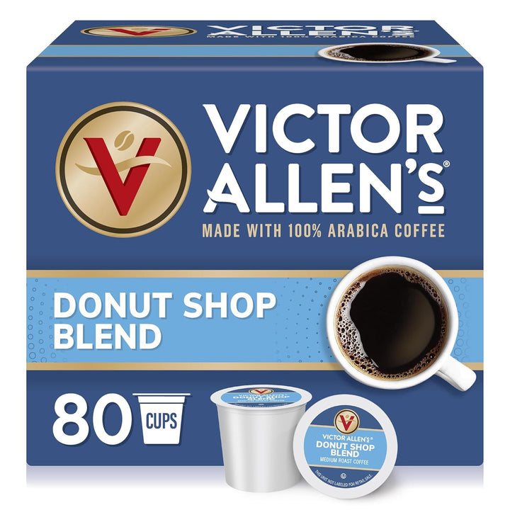 VICTOR ALLEN'S Coffee K-CUP Pods Keurig Donut Shop Blend 80COUNT