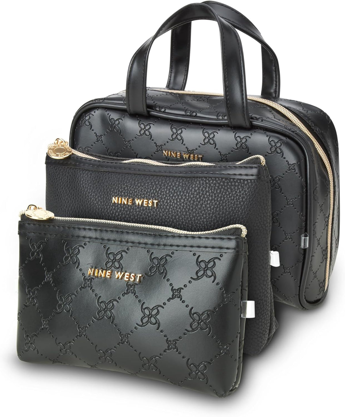 NINE WEST Bag Travel Case Pouch Toiletry Cosmetics Set of 3