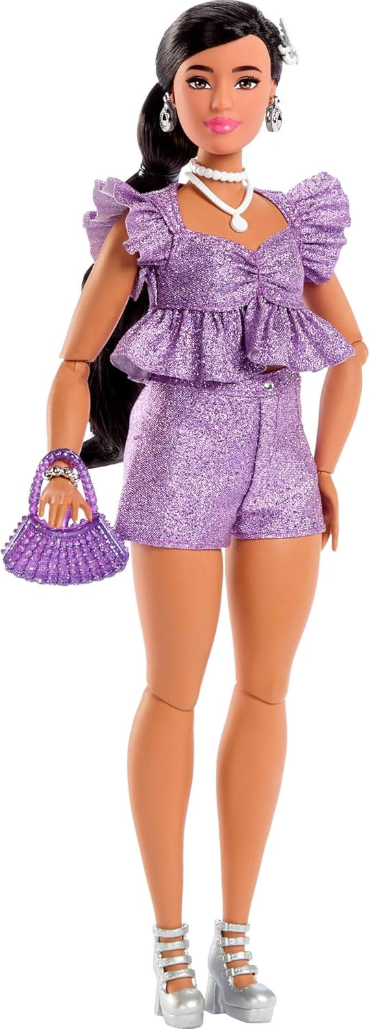 BARBIE Toy Doll Deluxe Style Metallic Outfit