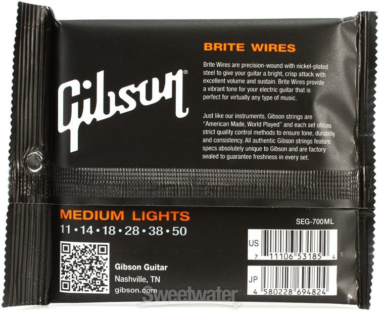 EPIPHONE LES PAUL Guitar String Epiphone SEG-700ML Medium Brite