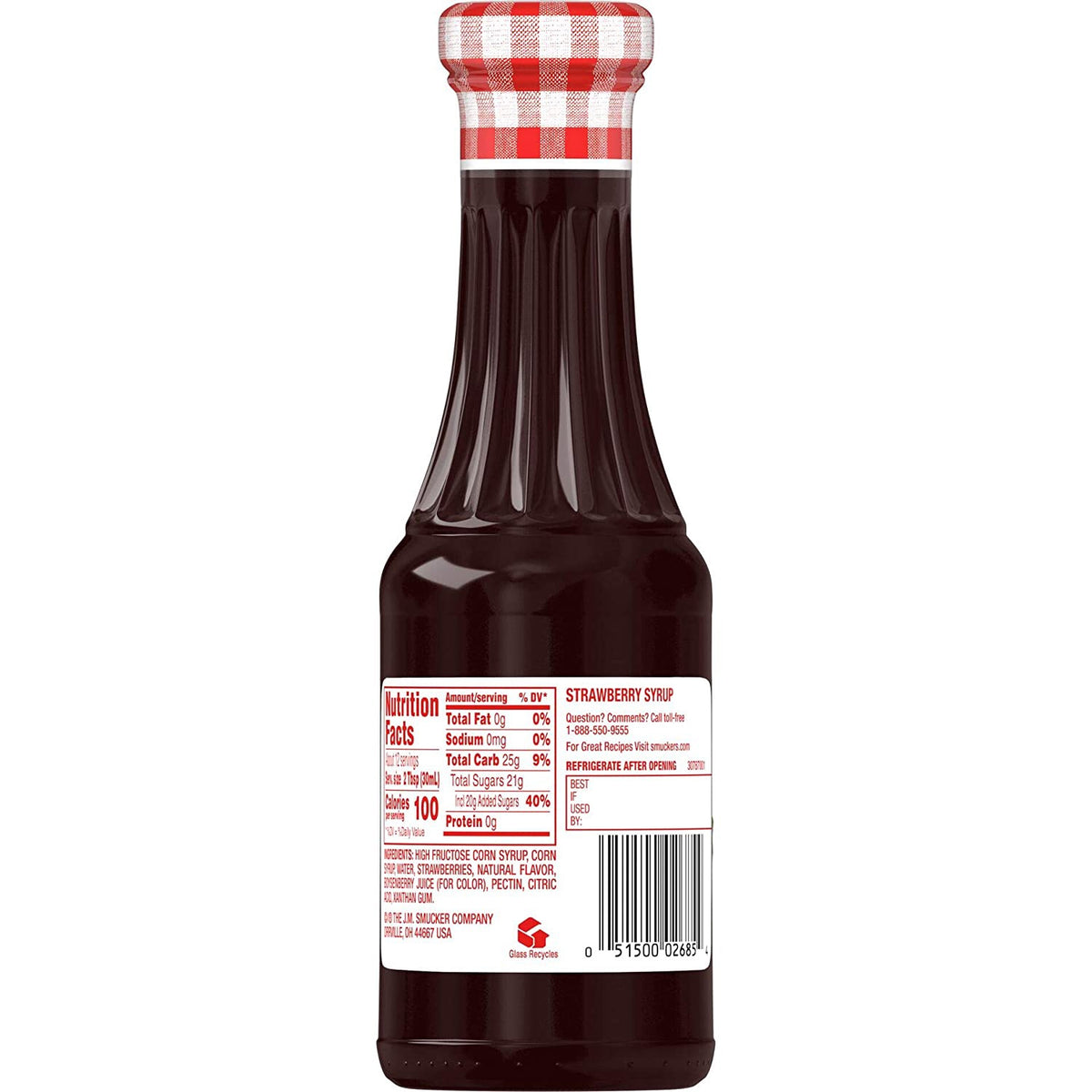 SMUCKER'S Strawberry Syrup 12FL OZ 355ML
