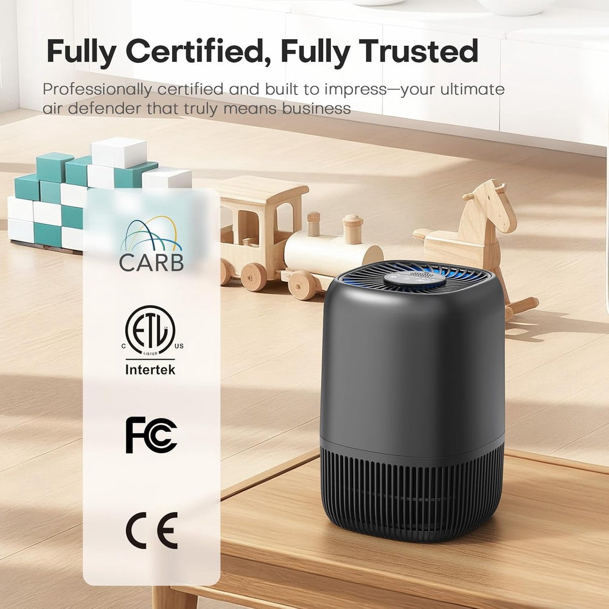 Air Purifier High Efficiency Compact Black