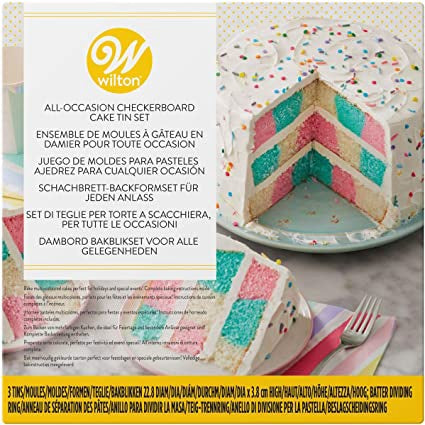 WILTON Baking Checkerboard Cake Tin Set 03-3122