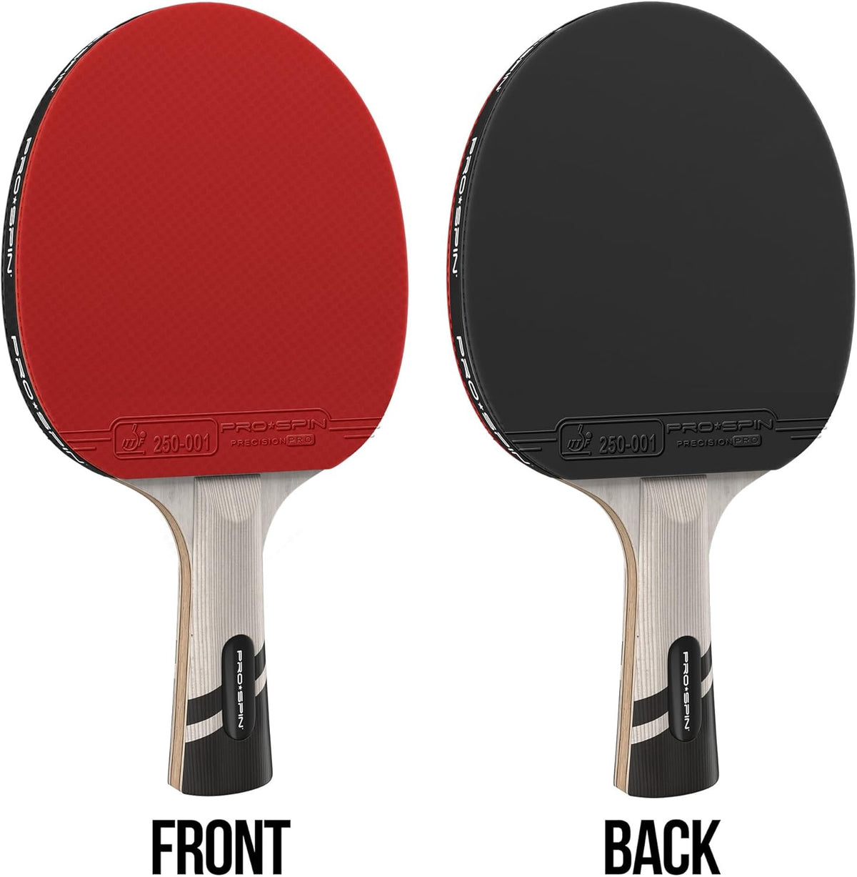 Table Tennis Rackets Pro Spin Single Red and Black