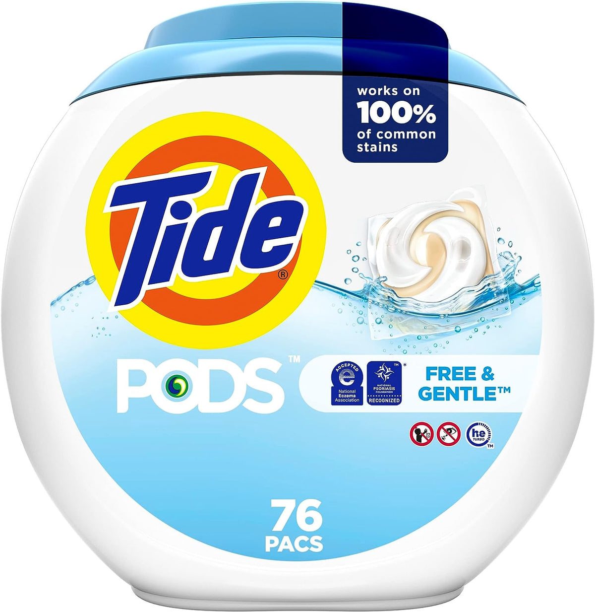 TIDE Washing Machine Detergent Pods / Free & Gentle 76 Count