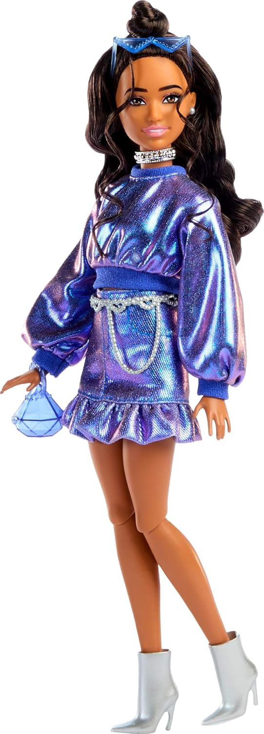 BARBIE Toy Doll Deluxe Style Metallic Outfit