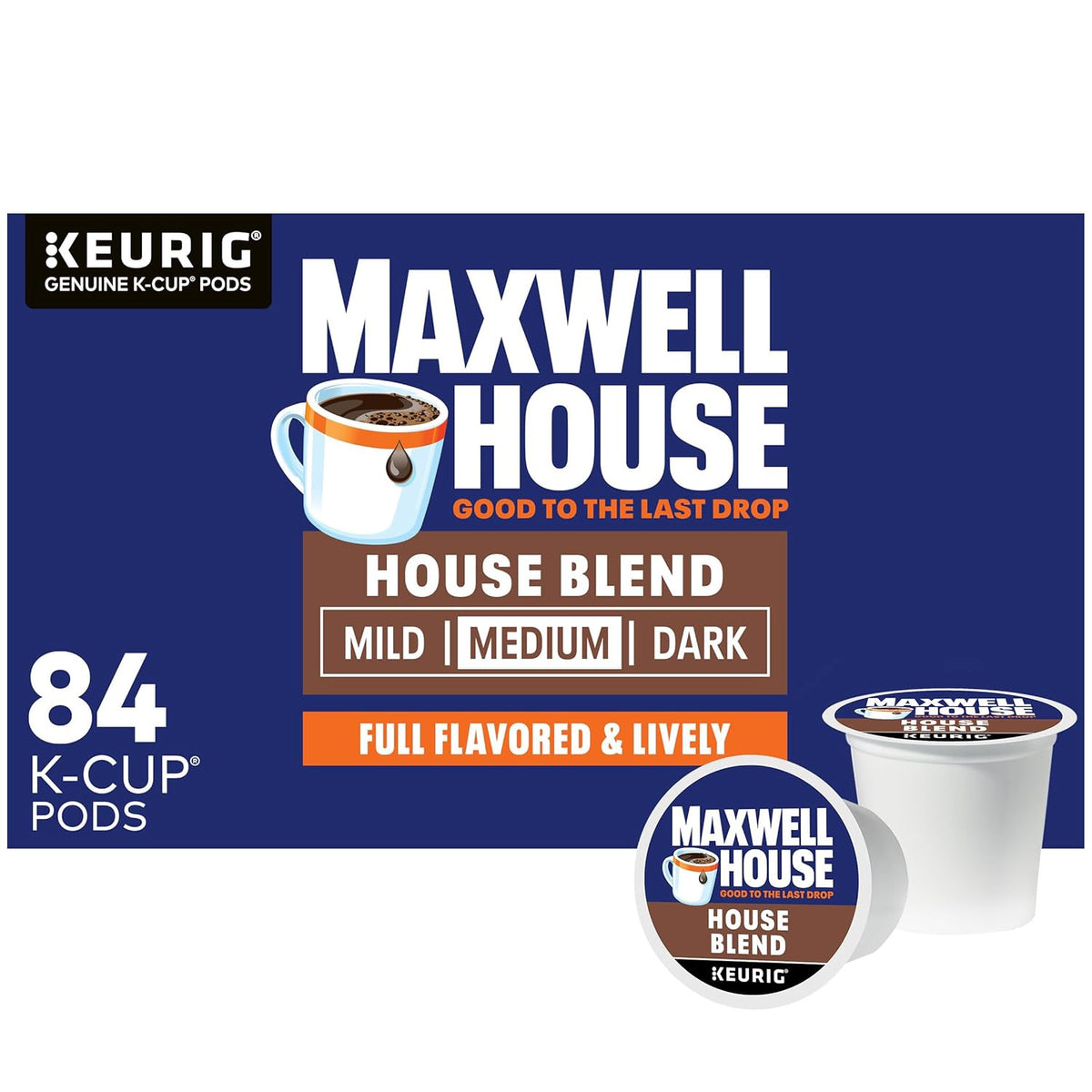 MAXWELL HOUSE Coffee K-CUP Pods Keurig Medium 84COUNT