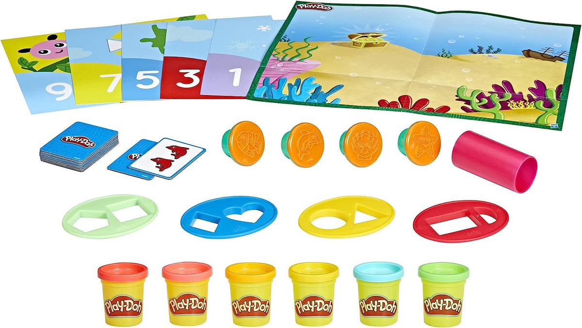 PLAY-DOH Toy Create and Count Numbers Playset Preschool W/6 Playmat