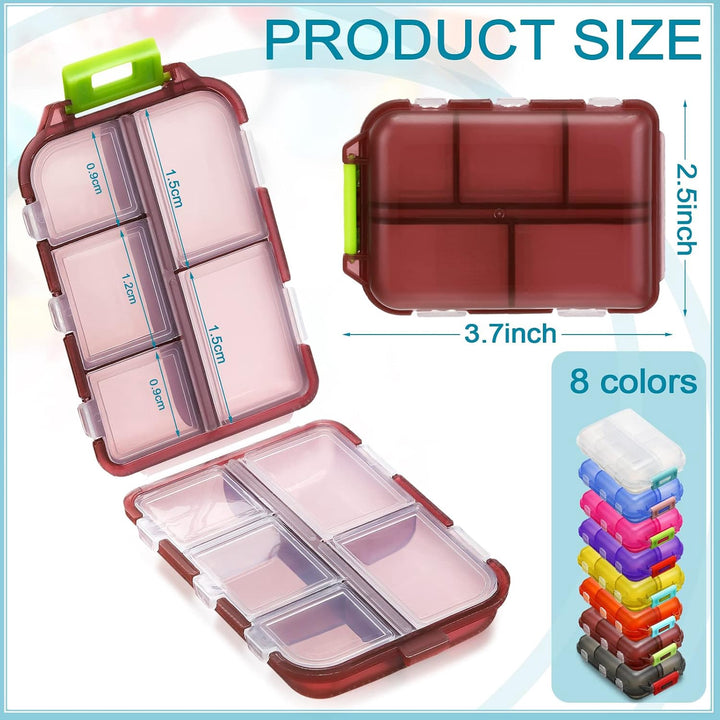Pill Organizer Box Travel Assorted Colors Sold Each