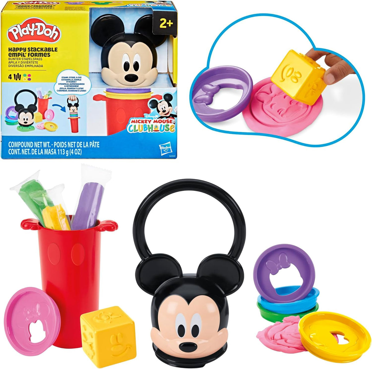 PLAY-DOH Toy Disney Junior Mickey Mouse Clubhouse, Happy Stackable