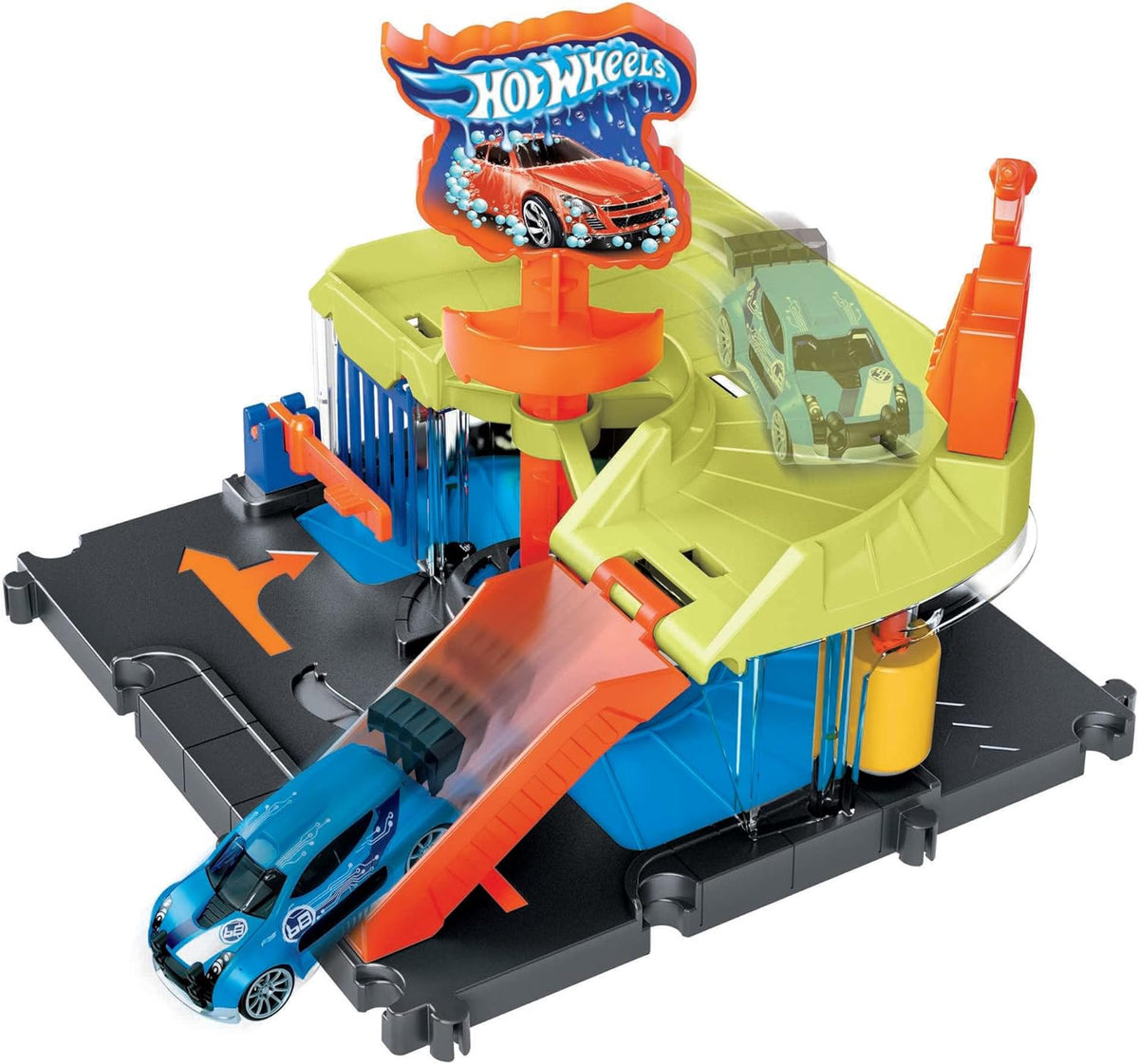 HOT WHEELS Toy City Car Track Set Car Wash