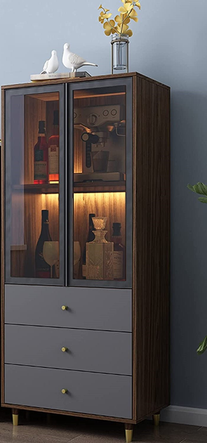 Wine Rack & Cabinet Cupboard 3-DRAW XS03