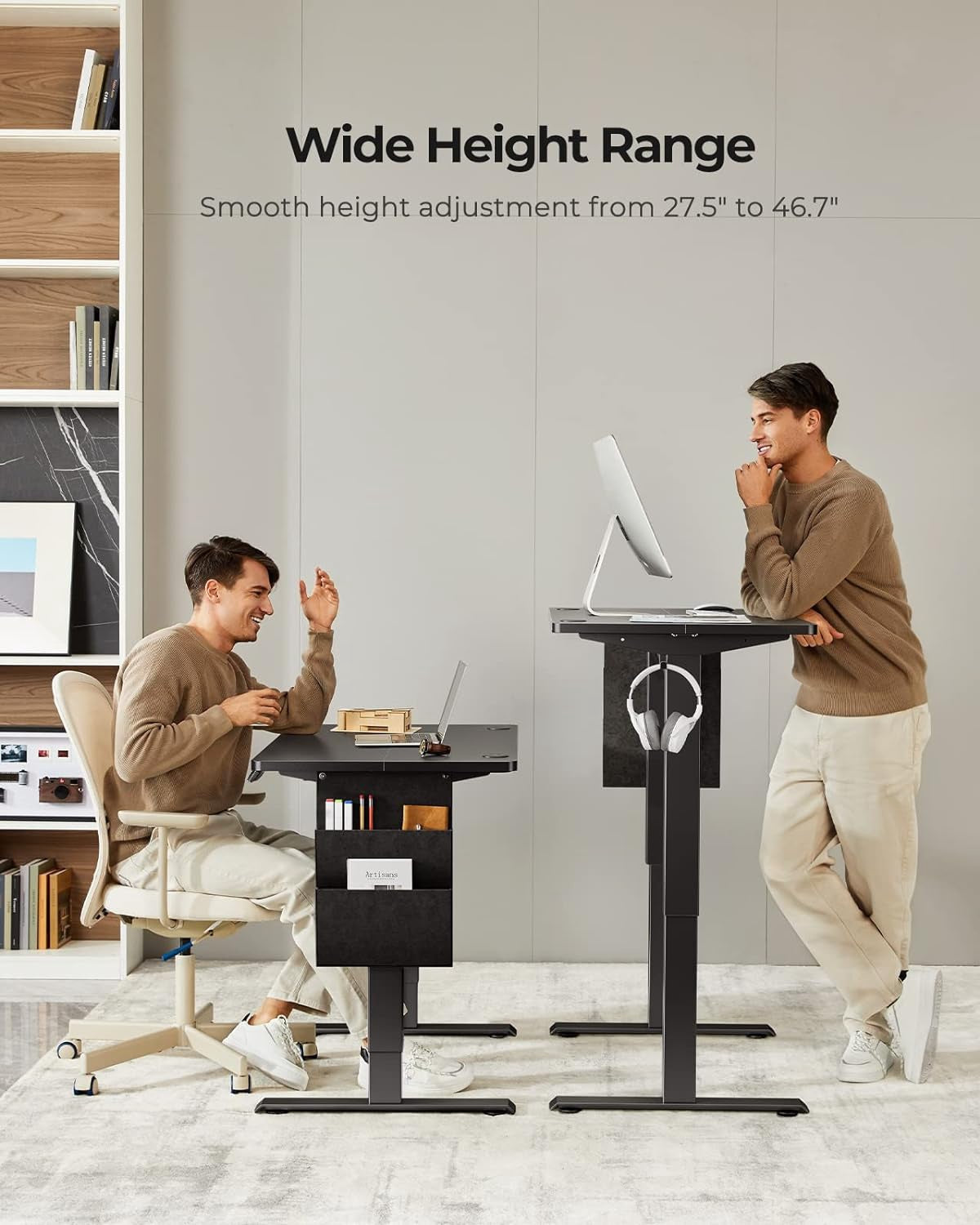 Computer Desk Adjustable Standing Workstation TZESD7B