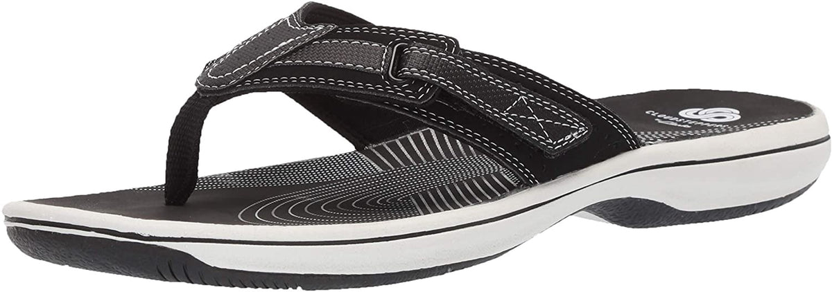CLARKS Footwear Women's Brinkley Reef FLIP-FLOP Black