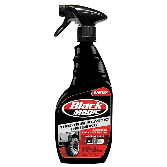 BLACK MAGIC Tire Trim and Plastic Dressing 16 Fl OZ 473ML