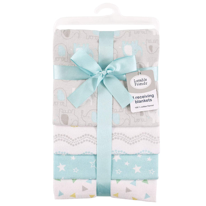 LUVABLE FRIENDS Baby Blanket 4PC Elephant