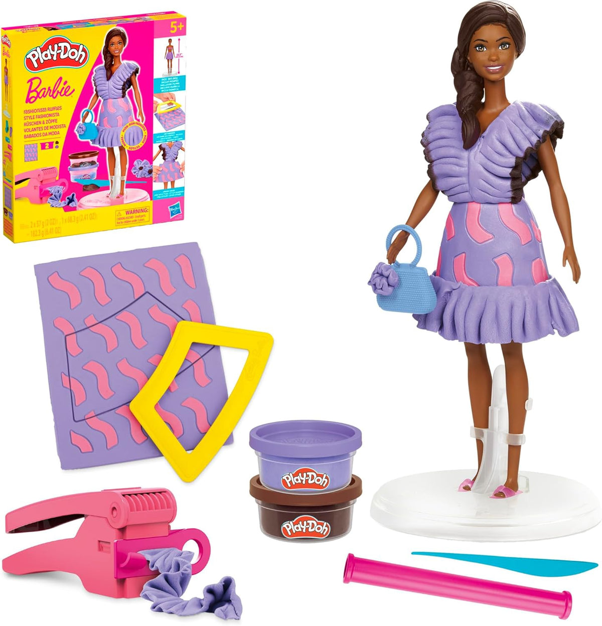PLAY-DOH Toy Barbie Fashionista Ruffles Set
