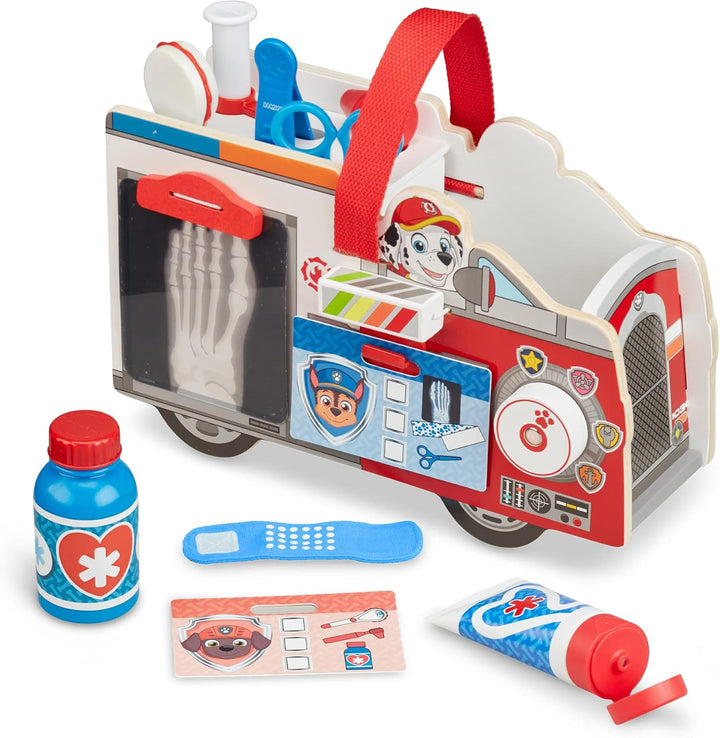 MELISSA & DOUG Toy Paw Patrol Marshall's Wooden Rescue Caddy