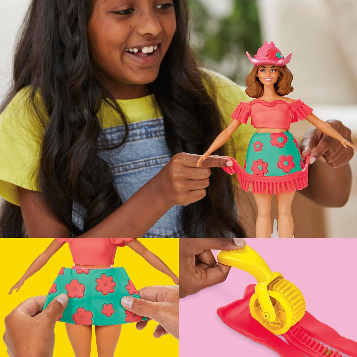 PLAY-DOH Toy Barbie Florals and Fringe Set