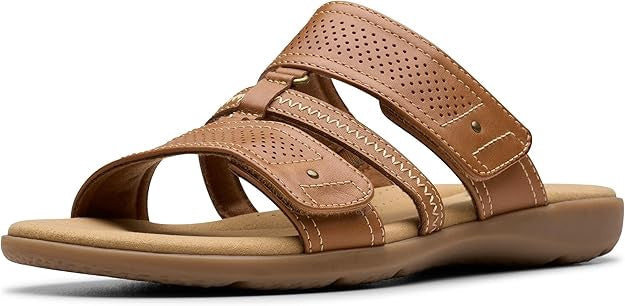 CLARKS Footwear Elizabelle Ave Sandal Tan / Off White
