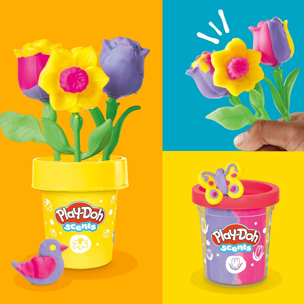 PLAY-DOH Toy Tulips & Daffodils Flower