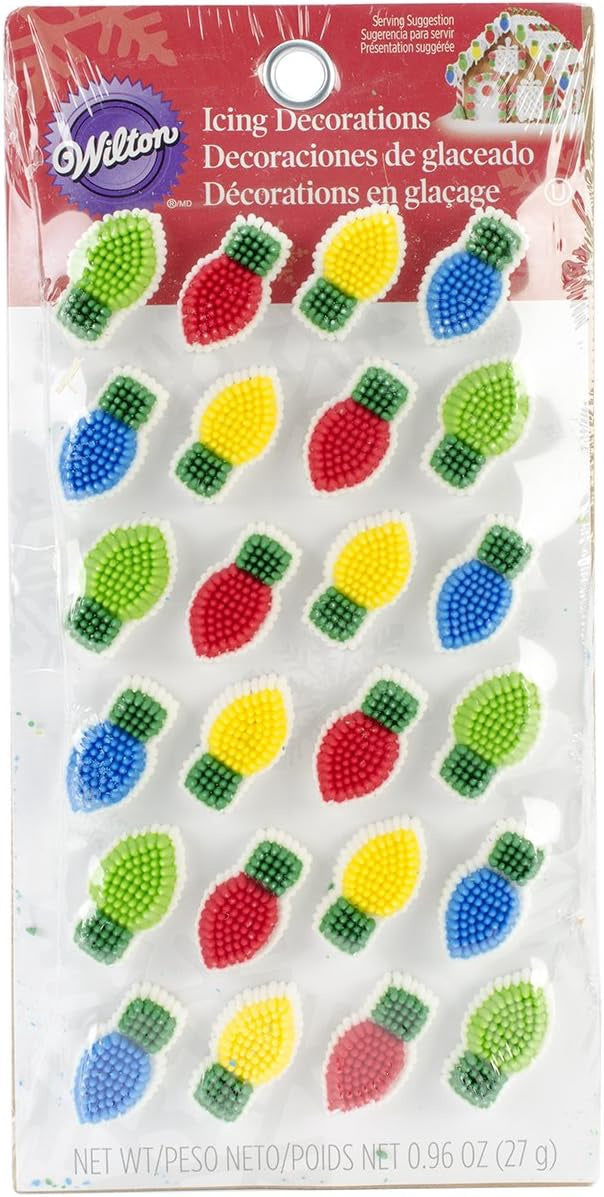 WILTON Baking Icing Decorations Light Bulbs 0.96OZ 27G 710-0235