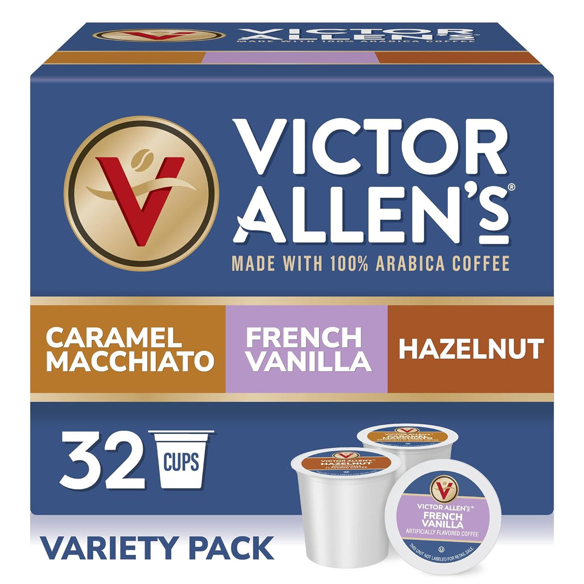 VICTOR ALLEN'S Coffee K-CUPS Pods Keurig Variety Pack 32COUNT