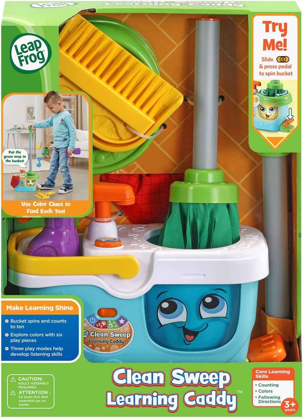 LEAPFROG Toy Mop & Bucket Set Learning Caddy