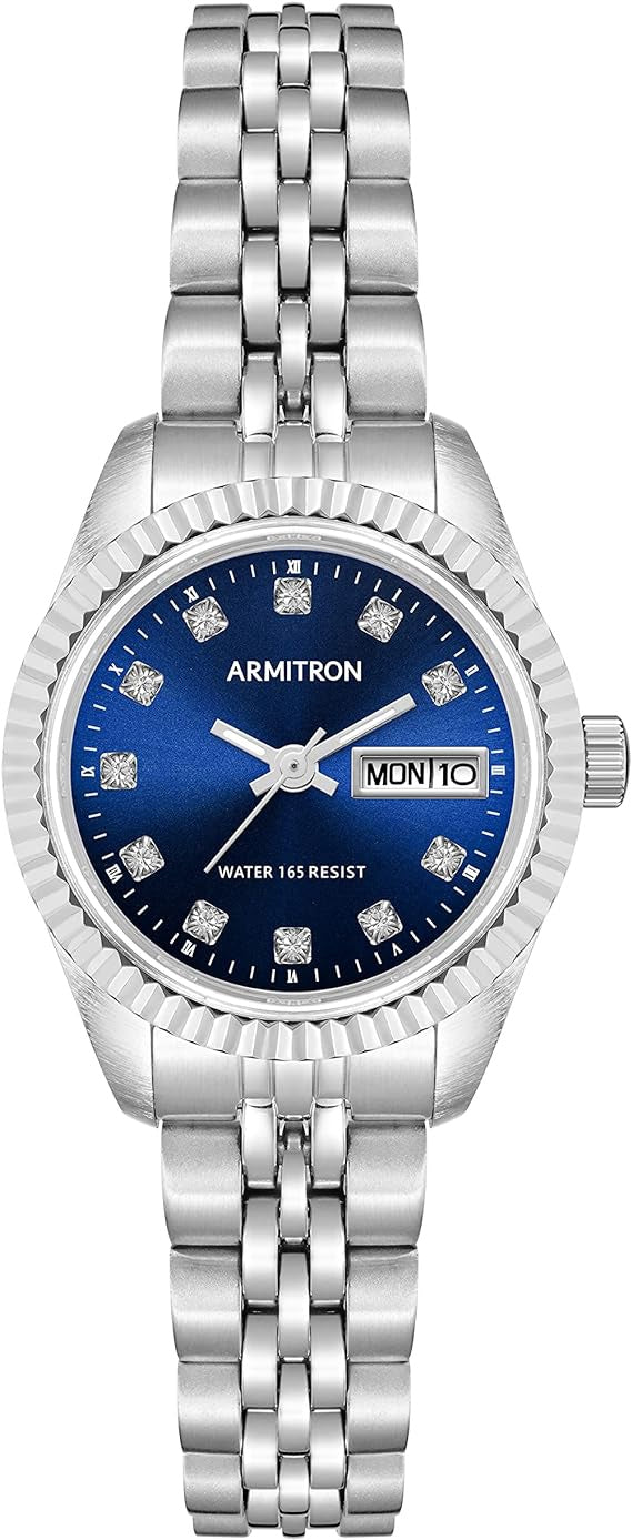 ARMITRON Watch Women Silver Bracelet Crystal 2475LBSV / 2475BLSV / 2475LBSV